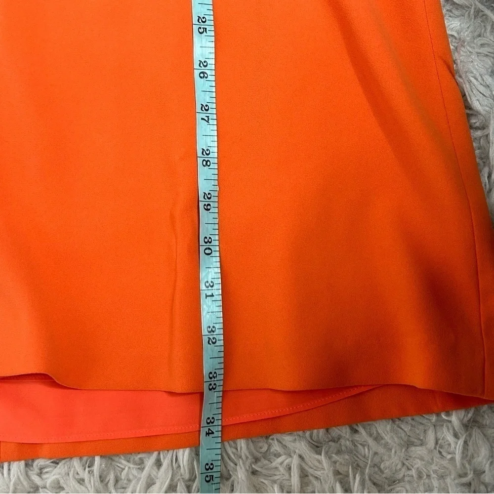 Alice + Olivia Orange V-Neck Shift Dress